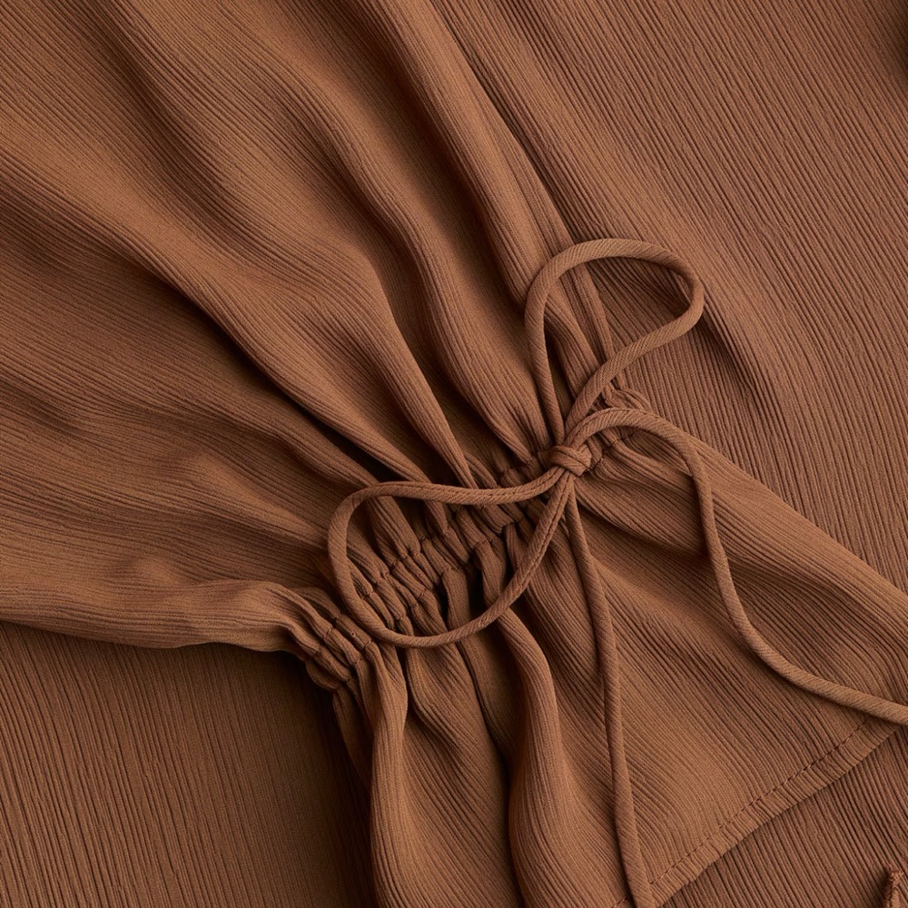 H&M Brown Ruffle Blouse - Picture 6 of 10